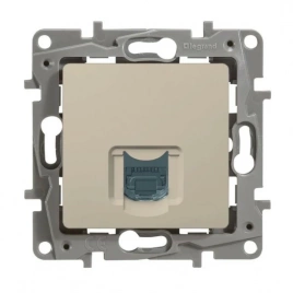 Розетка 672341  1-я комп. 1*RJ45 Cat.5 UTP сл.кость с/у (без рамки) Legrand ETIKA