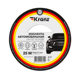 Изолента автомобильная KRANZ 0,17мм х 19мм х 25м полиэстер (KR-09-2916)