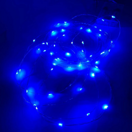 Гирлянда светодиодная ЭРА &quot;Нить&quot;  3хАА (ENIN-5NB) 50 LED, 5 м, синий, IP20