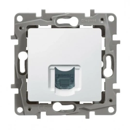 Розетка 672241  1-я комп. 1*RJ45 Cat.5 UTP бел с/у (без рамки) Legrand ETIKA