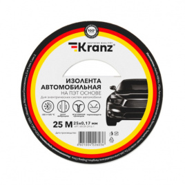 Изолента автомобильная KRANZ 0,17мм х 25мм х 25м полиэстер (KR-09-2916-1)